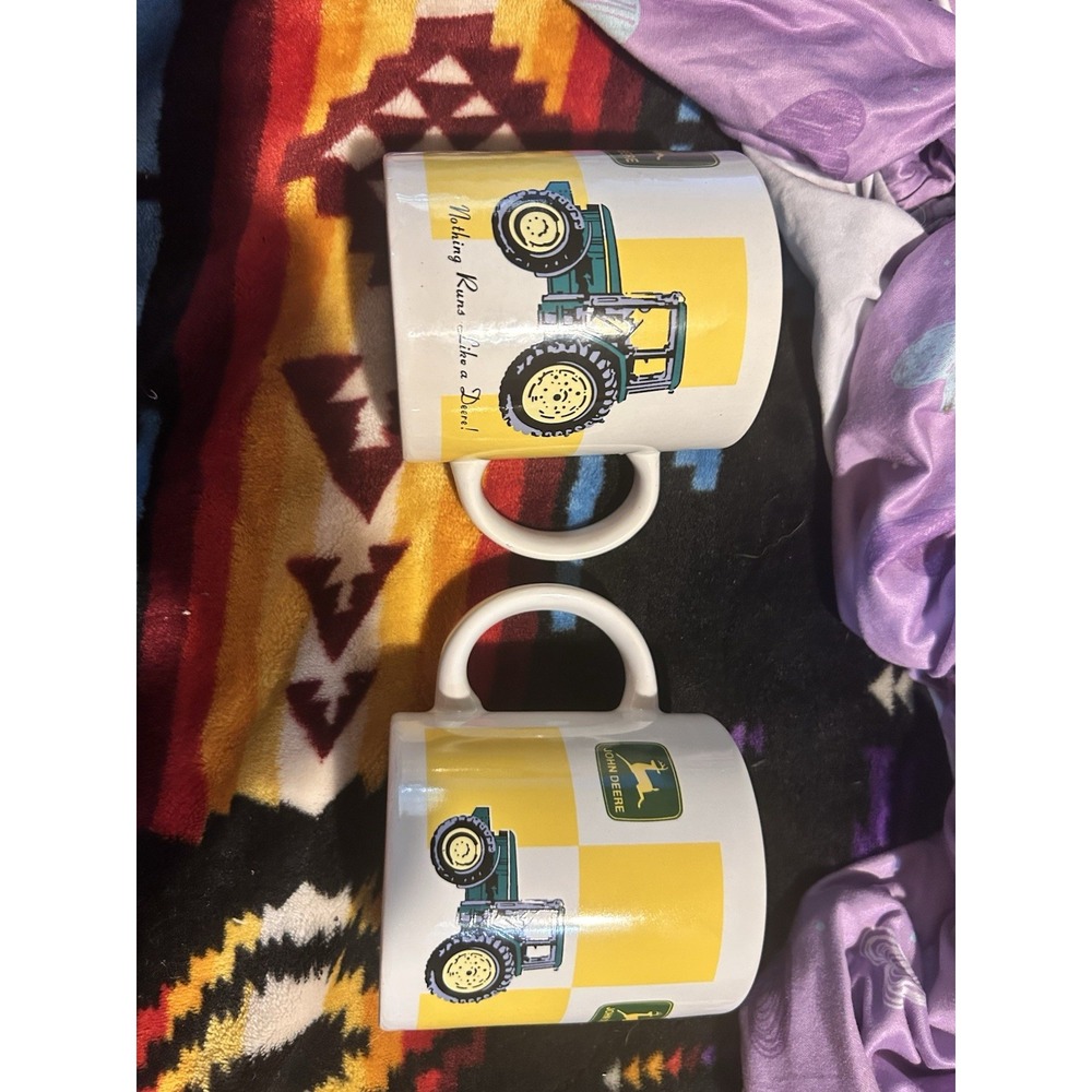 John Deere Coffee Mugs! Set Of Two! Gibson! - Picture 3 of 5
